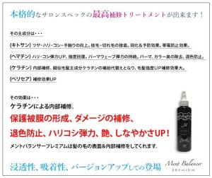 画像6: (メントバランサープレミアム） ヘマチン トリートメント 髪質改善 キューティクル  補修 本格的ホームケア サロン専売 美容室専売 (6)