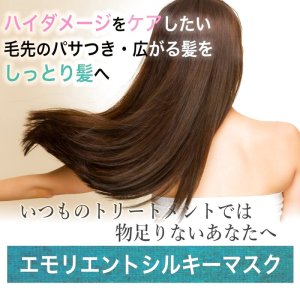 画像4: エモリエントシルキーマスク （バサバサ髪をつやサラへ）トリートメント 美容室専売 髪質改善 ヘアパック コンディショナー (4)