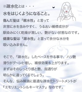 画像4: （エモリエントシルキーマスク）トリートメント 美容室専売 髪質改善 ヘアパック コンディショナー (4)