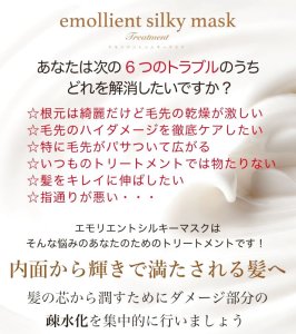 画像3: （エモリエントシルキーマスク）トリートメント 美容室専売 髪質改善 ヘアパック コンディショナー (3)